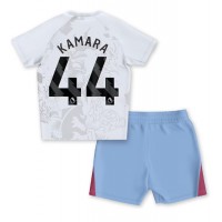 Fotbalové Dres Aston Villa Boubacar Kamara #44 Dětské Venkovní 2023-24 Krátký Rukáv (+ trenýrky)